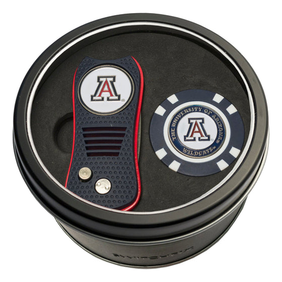 Arizona Wildcats Tin Set - Switchfix, Golf Chip - 757 Sports Collectibles