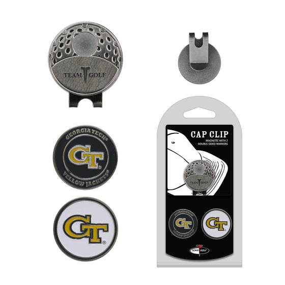 Georgia Tech Yellow Jackets Cap Clip With 2 Golf Ball Markers - 757 Sports Collectibles
