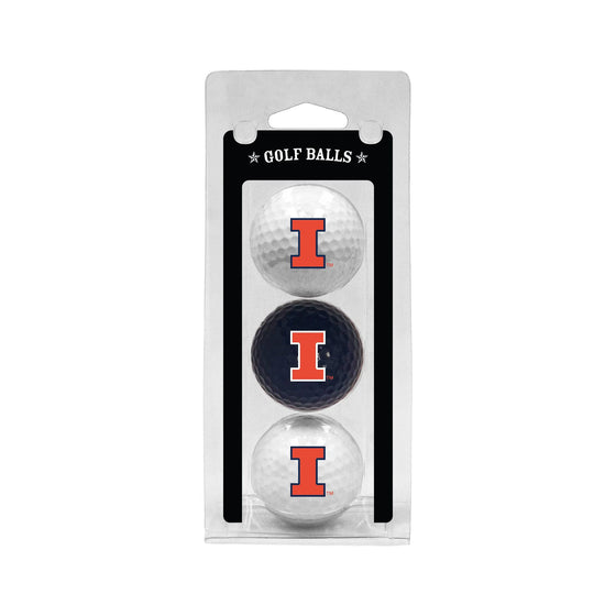 Illinois Fighting Illini 3 Golf Ball Pack - 757 Sports Collectibles