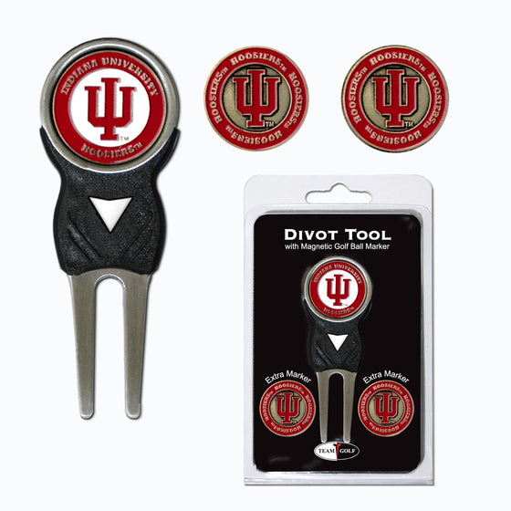 Indiana Hoosiers Divot Tool Pack With 3 Golf Ball Markers - 757 Sports Collectibles