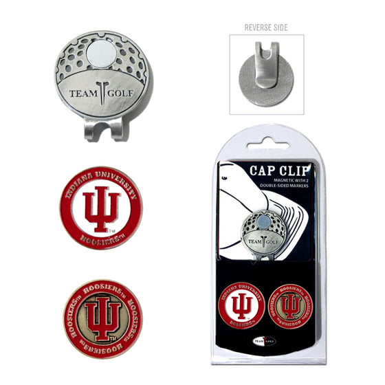 Indiana Hoosiers Cap Clip With 2 Golf Ball Markers - 757 Sports Collectibles