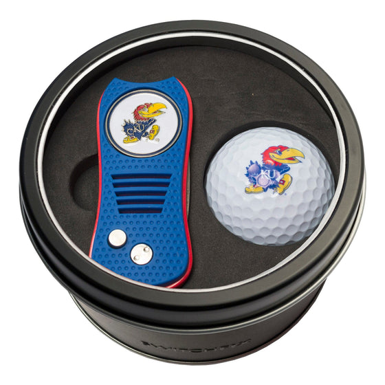 Kansas Jayhawks Tin Set - Switchfix, Golf Ball - 757 Sports Collectibles