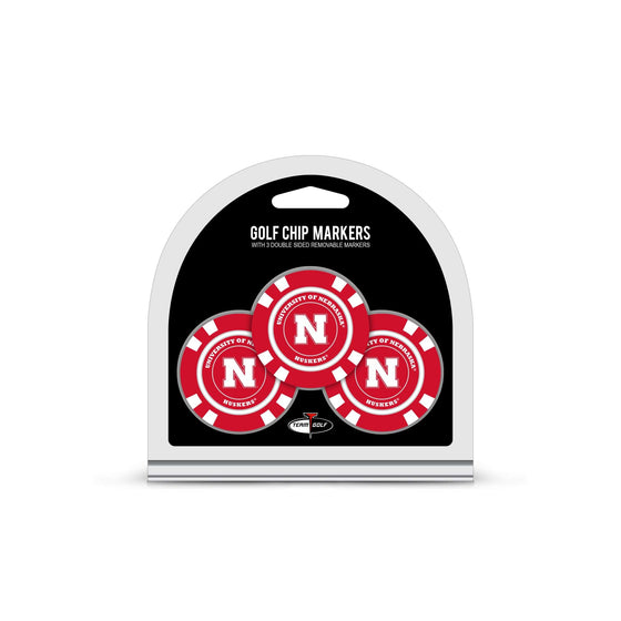 Nebraska Cornhuskers 3 Pack Golf Chip Ball Markers - 757 Sports Collectibles