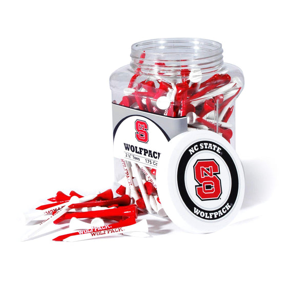NC State Wolfpack Jar Of 175 Golf Tees - 757 Sports Collectibles