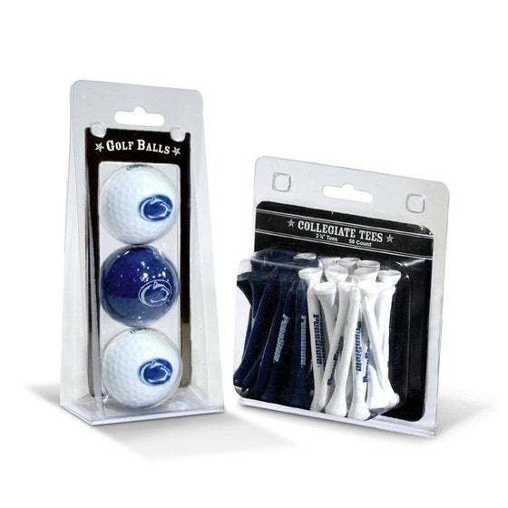 Penn State Nittany Lions 3 Golf Balls And 50 Golf Tees - 757 Sports Collectibles