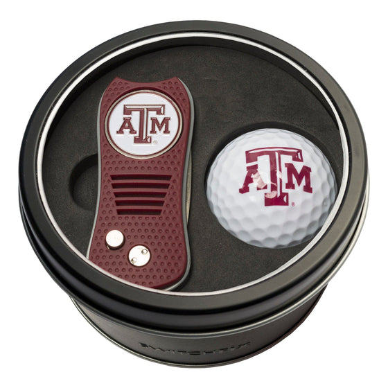 Texas A&M Aggies Tin Set - Switchfix, Golf Ball - 757 Sports Collectibles