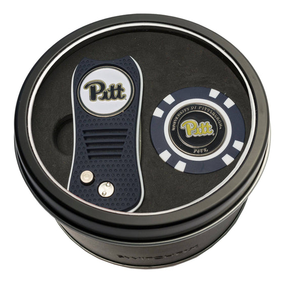 Pitt Panthers Tin Set - Switchfix, Golf Chip - 757 Sports Collectibles