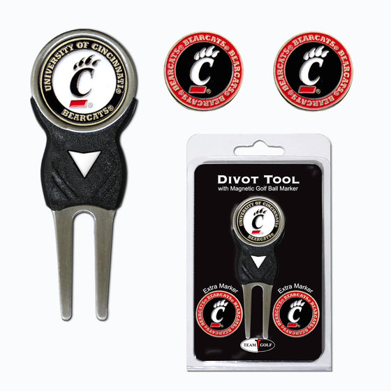 Cincinnati Bearcats Divot Tool Pack With 3 Golf Ball Markers - 757 Sports Collectibles
