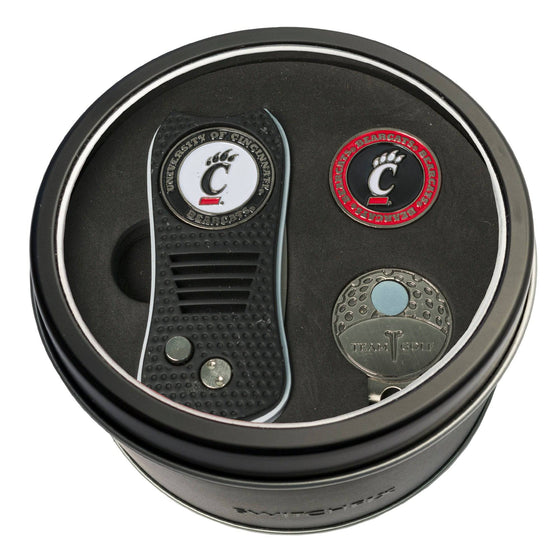 Cincinnati Bearcats Tin Set - Switchfix, Cap Clip, Marker - 757 Sports Collectibles