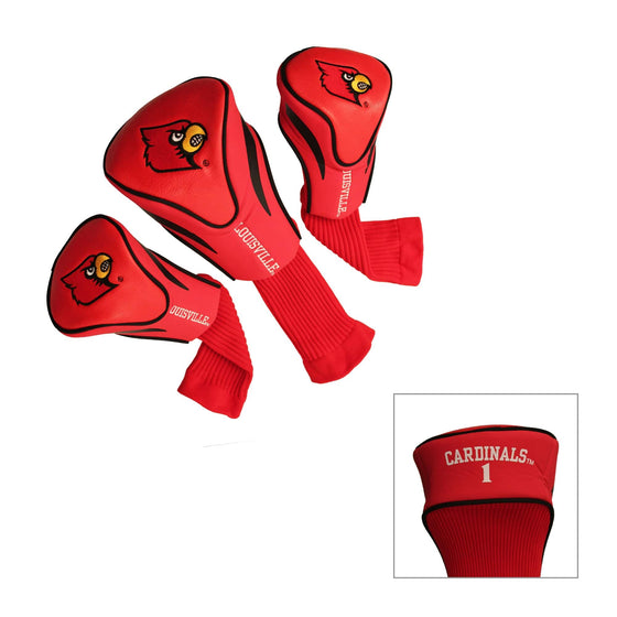Louisville Cardinals 3 Pack Contour Head Covers - 757 Sports Collectibles