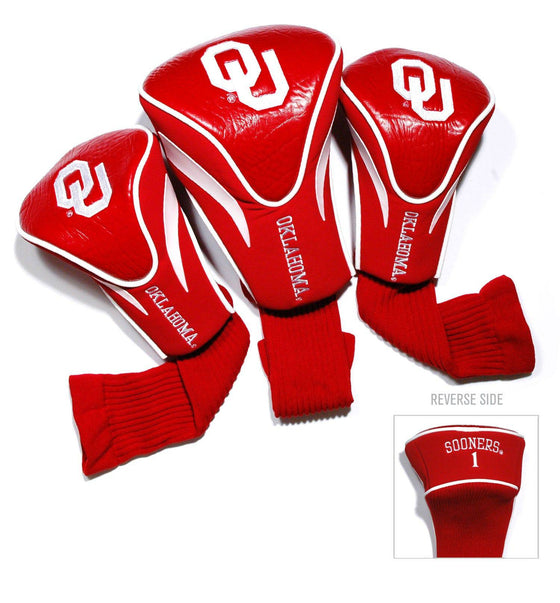 Oklahoma Sooners 3 Pack Contour Head Covers - 757 Sports Collectibles