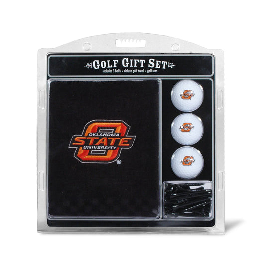Oklahoma State Cowboys Embroidered Golf Towel, 3 Golf Ball, And Golf Tee Set - 757 Sports Collectibles