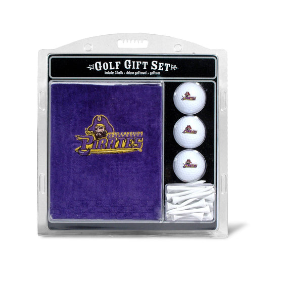 East Carolina Pirates Embroidered Golf Towel, 3 Golf Ball, And Golf Tee Set - 757 Sports Collectibles