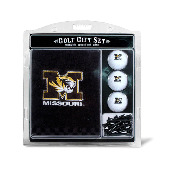 Missouri Tigers Embroidered Golf Towel, 3 Golf Ball, And Golf Tee Set - 757 Sports Collectibles