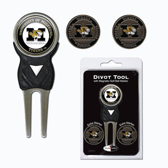 Missouri Tigers Divot Tool Pack With 3 Golf Ball Markers - 757 Sports Collectibles
