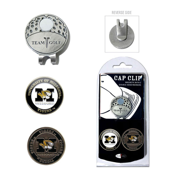 Missouri Tigers Cap Clip With 2 Golf Ball Markers - 757 Sports Collectibles
