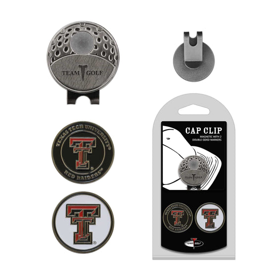 Texas Tech Red Raiders Cap Clip With 2 Golf Ball Markers - 757 Sports Collectibles