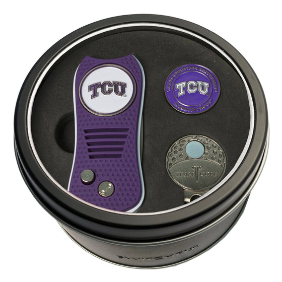 TCU Horned Frogs Tin Set - Switchfix, Cap Clip, Marker - 757 Sports Collectibles