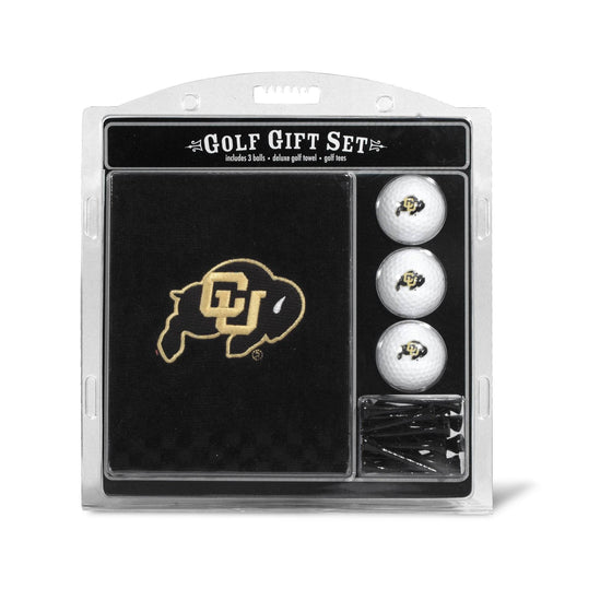 Colorado Buffaloes Embroidered Golf Towel, 3 Golf Ball, And Golf Tee Set - 757 Sports Collectibles