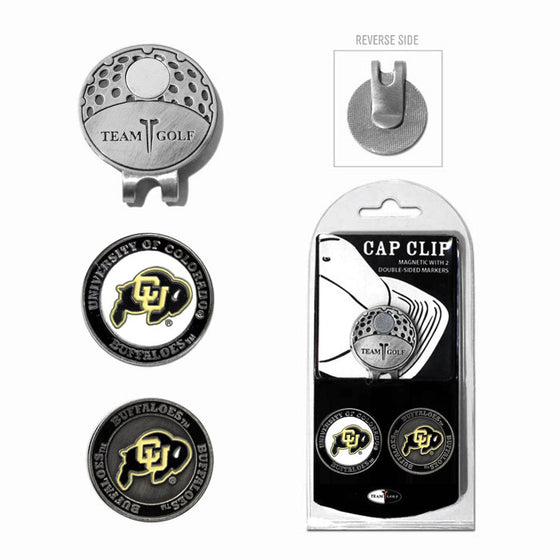 Colorado Buffaloes Cap Clip With 2 Golf Ball Markers - 757 Sports Collectibles