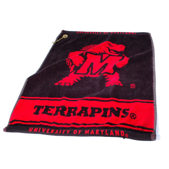 Maryland Terrapins Jacquard Woven Golf Towel - 757 Sports Collectibles