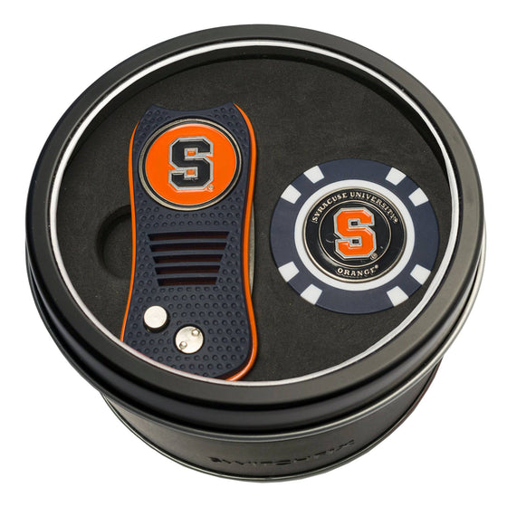 Syracuse Orange Tin Set - Switchfix, Golf Chip - 757 Sports Collectibles