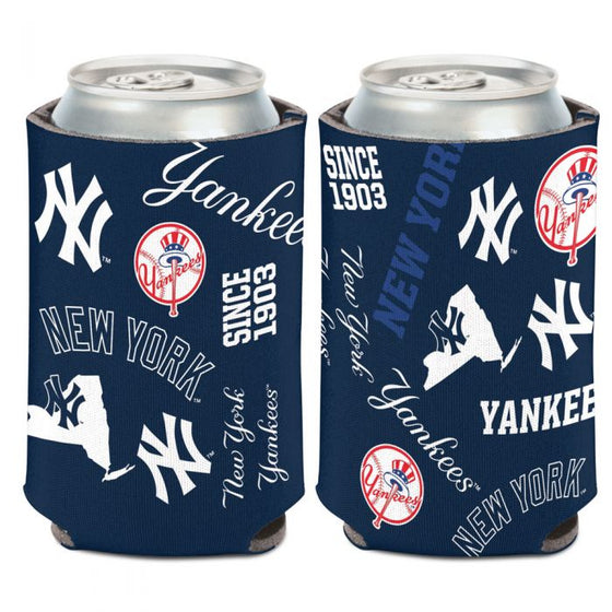 NEW YORK YANKEES SCATTER CAN COOLER 12 OZ.