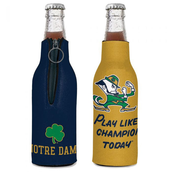 NOTRE DAME FIGHTING IRISH PLAY LIKE A CHAMPION TODAY BOTTLE COOLER