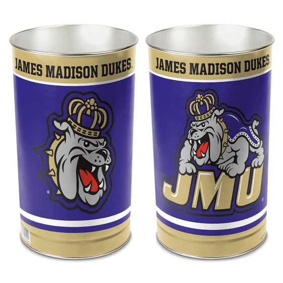 NCAA James Madison JMU Dukes 15" Waste Basket - 757 Sports Collectibles