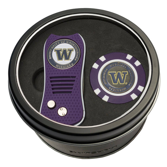 Washington Huskies Tin Set - Switchfix, Golf Chip - 757 Sports Collectibles