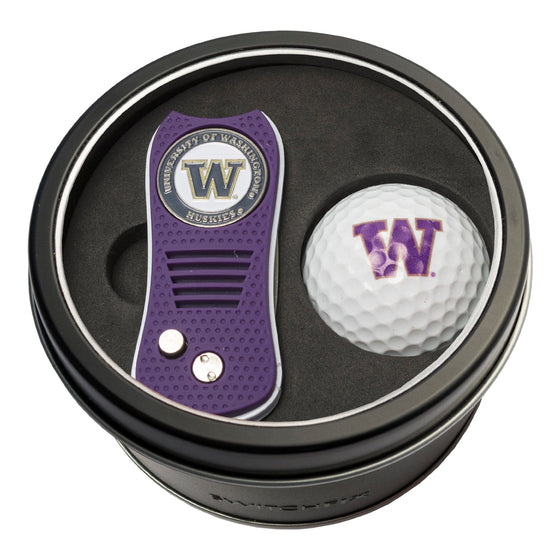 Washington Huskies Tin Set - Switchfix, Golf Ball - 757 Sports Collectibles