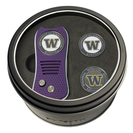 Washington Huskies Tin Set - Switchfix, 2 Markers - 757 Sports Collectibles