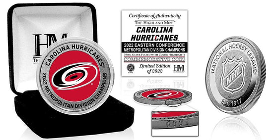 Carolina Hurricanes Metropolitan Division Champions Silver Color Coin