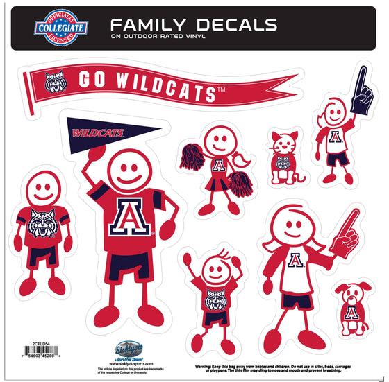 Arizona Wildcats Family Decal Set Large (SSKG) - 757 Sports Collectibles
