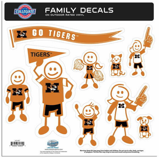 Missouri Tigers Family Decal Set Large (SSKG) - 757 Sports Collectibles