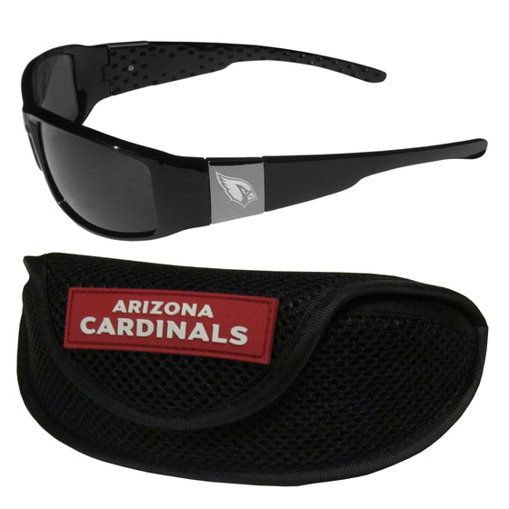 Arizona Cardinals Chrome Wrap Sunglasses and Sports Case (SSKG) - 757 Sports Collectibles