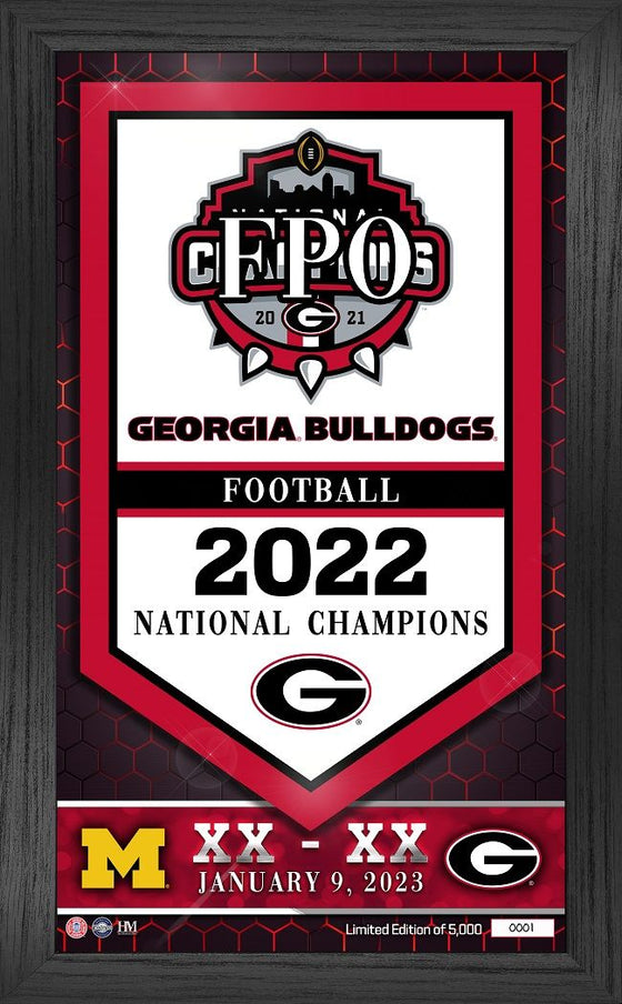 Georgia Bulldogs 2022-23 National Champions Panoramic Photo Mint - 757 Sports Collectibles