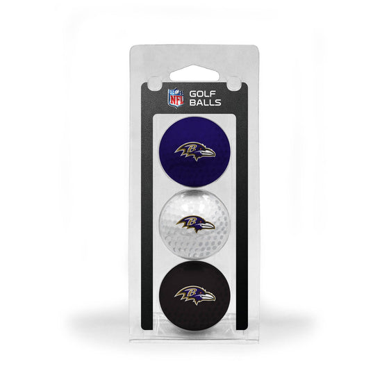 Baltimore Ravens 3 Golf Ball Pack - 757 Sports Collectibles