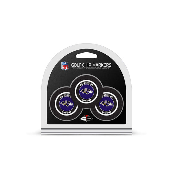 Baltimore Ravens 3 Pack Golf Chip Ball Markers - 757 Sports Collectibles