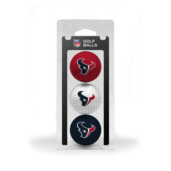 Houston Texans 3 Golf Ball Pack - 757 Sports Collectibles
