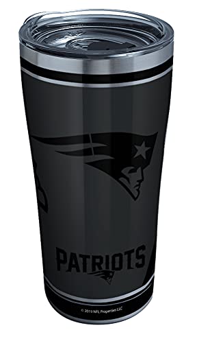 Tervis Triple Walled NFL New England Patriots Insulated Tumbler Cup Keeps Drinks Cold & Hot, 20oz - Stainless Steel, Blackout - 757 Sports Collectibles