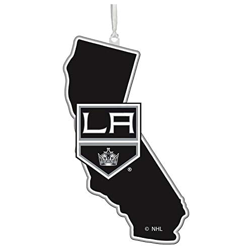 Team Sports America NHL Los Angeles Kings Festive State Shaped Christmas Ornament - 5" Long x 5" Wide x 0.2" High - 757 Sports Collectibles