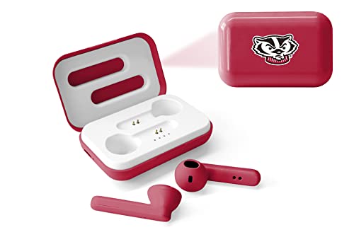 SOAR NCAA True Wireless Earbuds V.4, Wisconsin Badgers - 757 Sports Collectibles