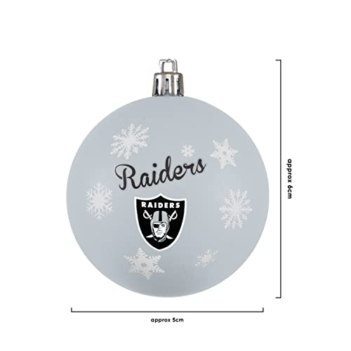 FOCO Las Vegas Raiders NFL 5 Pack Shatterproof Ball Ornament Set - 757 Sports Collectibles