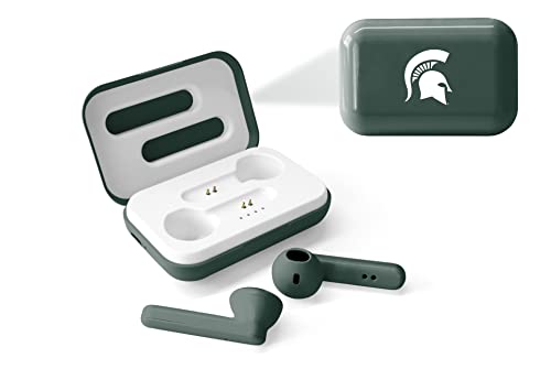 SOAR NCAA True Wireless Earbuds V.4, Michigan State Spartans - 757 Sports Collectibles