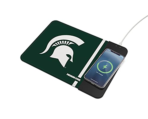 SOAR NCAA Wireless Charging Mouse Pad, Michigan State Spartans - 757 Sports Collectibles