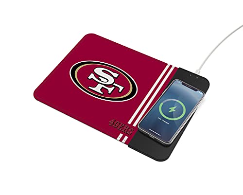 SOAR NFL Wireless Charging Mouse Pad, San Francisco 49ers, Team Color, One Size - 757 Sports Collectibles