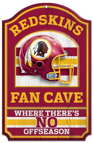 Washington Redskins Wood Sign - 11"x17" Fan Cave Design (CDG) - 757 Sports Collectibles