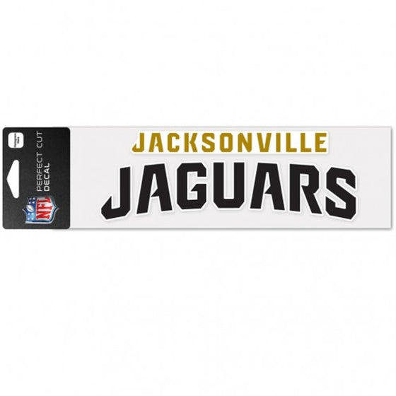 Jacksonville Jaguars Decal 3x10 Perfect Cut Color Wordmark - Special Order