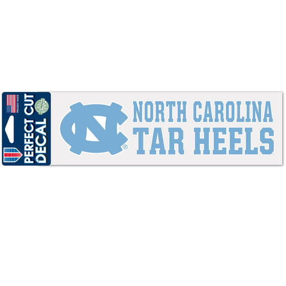 North Carolina Tar Heels Decal 3x10 Perfect Cut Color - Special Order